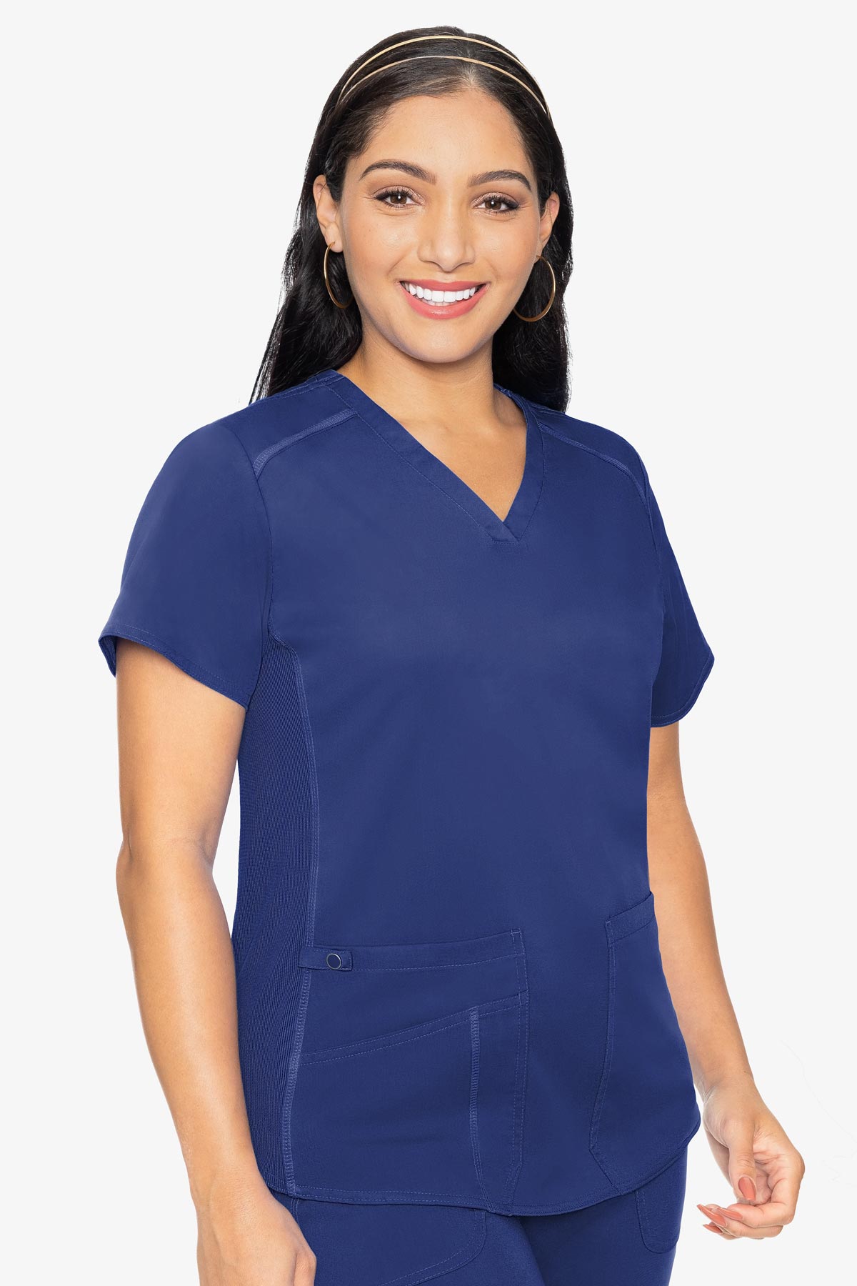 Med Couture 7459 Touch V-NECK SHIRTTAIL TOP - Galaxy Moore than Scrubs