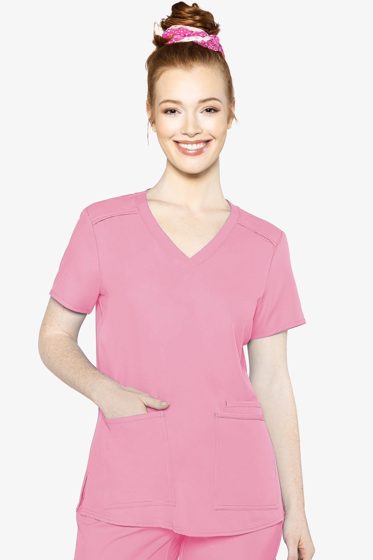 Med Couture 2411 Insight 3 Pocket Top - Taffy Pink Med Couture